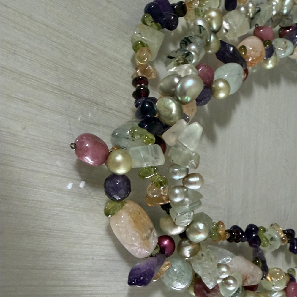 Source Unknown Multicolor Gemstone Necklace - image 2